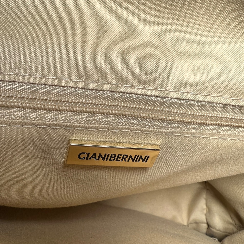 Giani Bernini Lemon Print Saffiano Medium Dome Satchel Bag in Yellow, Blue, Tan - Picture 10 of 16